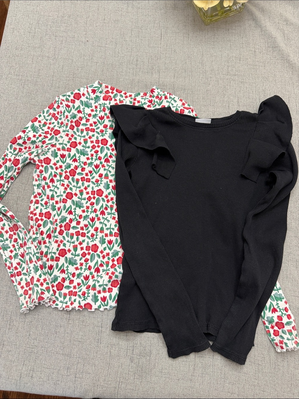 2PCS Zara / Cat & Jack Long-Sleeve Tops Girls size 8/9 and 7/8.